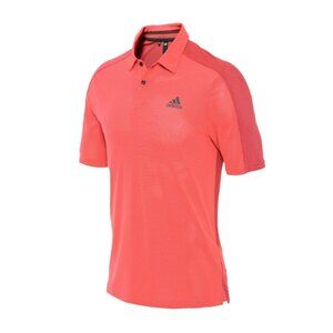 Adidas Aero Sport Flash Red/Black Polo Golf Shirt, FJ9914, Men’s MEDIUM NWT $80